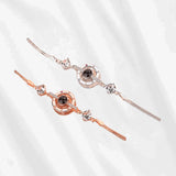Photo Projection Bracelet Round Shape – Sterling Silver Personalized Jewelry