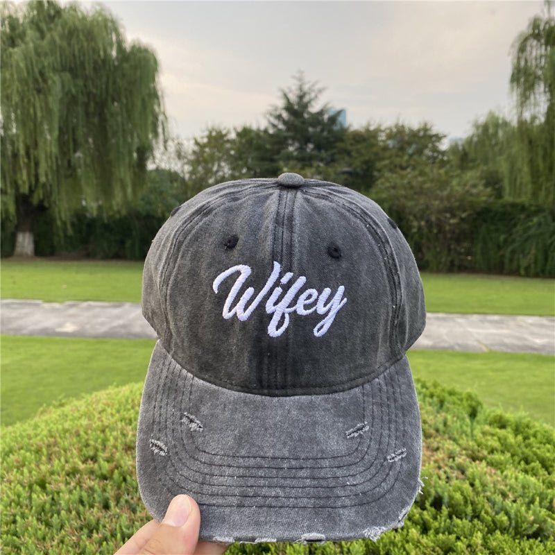 100% Cotton Wifey & Hubby Coordinated Hats for Couples
