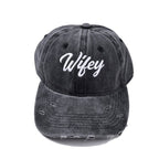100% Cotton Wifey & Hubby Coordinated Hats for Couples Wifey
