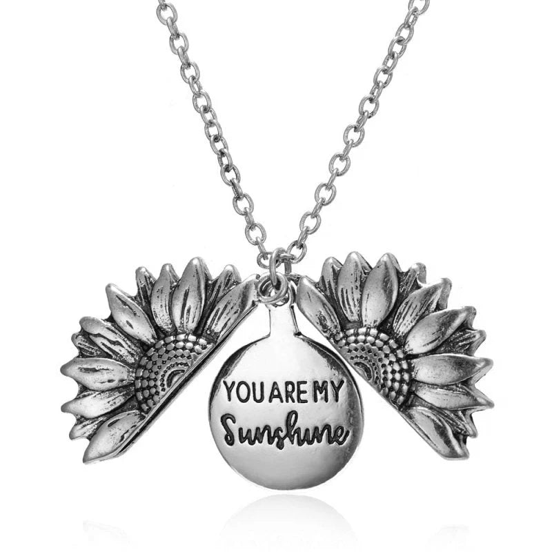 You Are My Sunshine Flower Necklace – Meaningful Jewellery Gift Silver