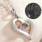 I Love You in 100 Languages Necklace – Romantic Projection Jewellery Silver