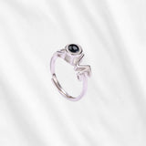 I Love You Projection Ring – Message Ring Silver