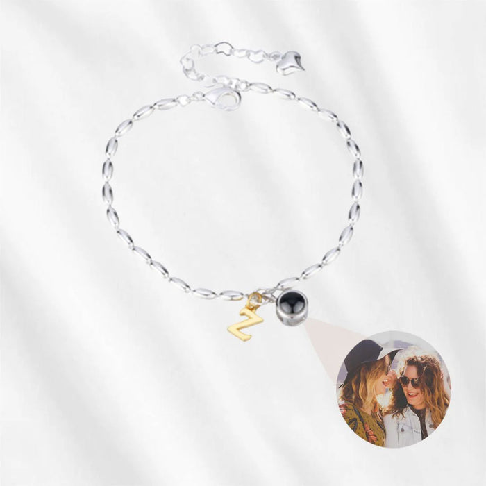 Photo Projection Bracelet with Initials – Personalised Jewellery