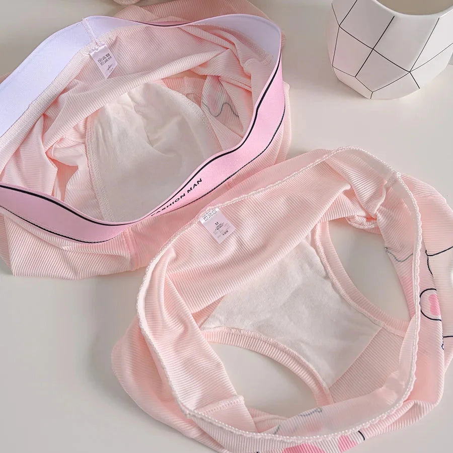 Matching Cat Paw Print Couples Underwear – Smooth Lightweight Set Women L - Men XL
