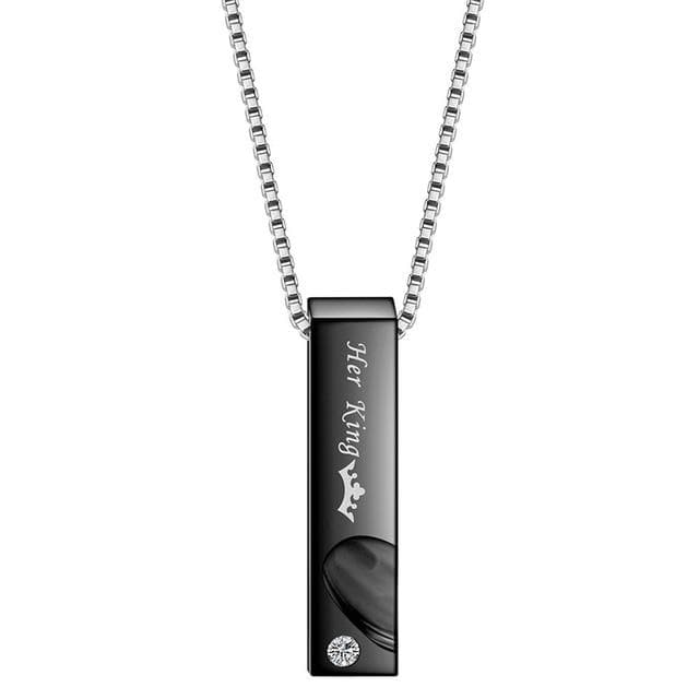 King and Queen Couple Necklaces – Matching Royal Jewellery Set His