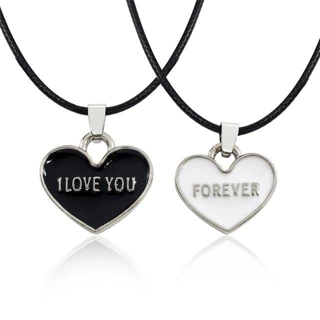 Love You Forever Couple Necklace – Romantic Matching Set
