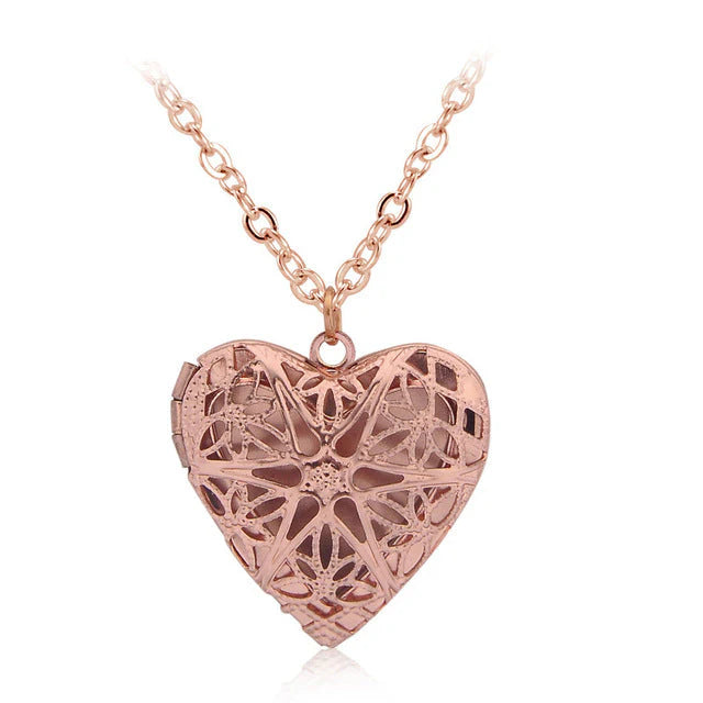 Heart Locket Necklace for Couples – Romantic Matching Jewellery Rose gold