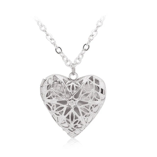 Heart Locket Necklace for Couples – Romantic Matching Jewellery White
