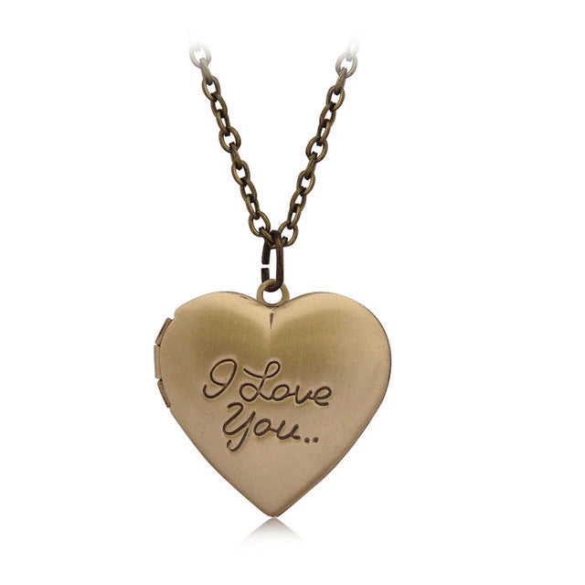 Heart Locket Necklace – Classic Romantic Jewellery Gift Brown