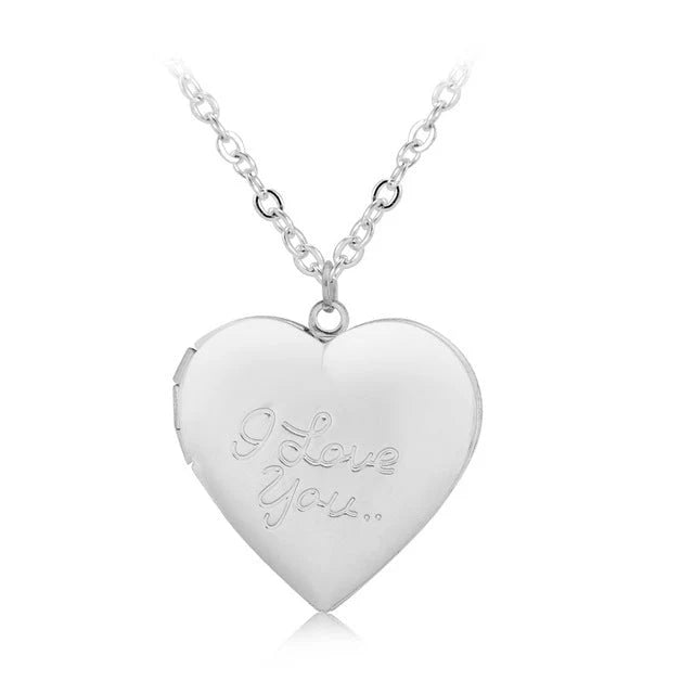 Heart Locket Necklace – Classic Romantic Jewellery Gift White