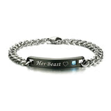Beauty and the Beast Couple Bracelet – Matching Bracelets for Couples Men