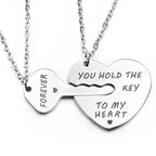 Matching Lock and Key Necklaces for Couples