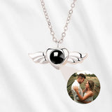 Angel Wings Photo Projection Necklace – Personalized Picture Jewelry