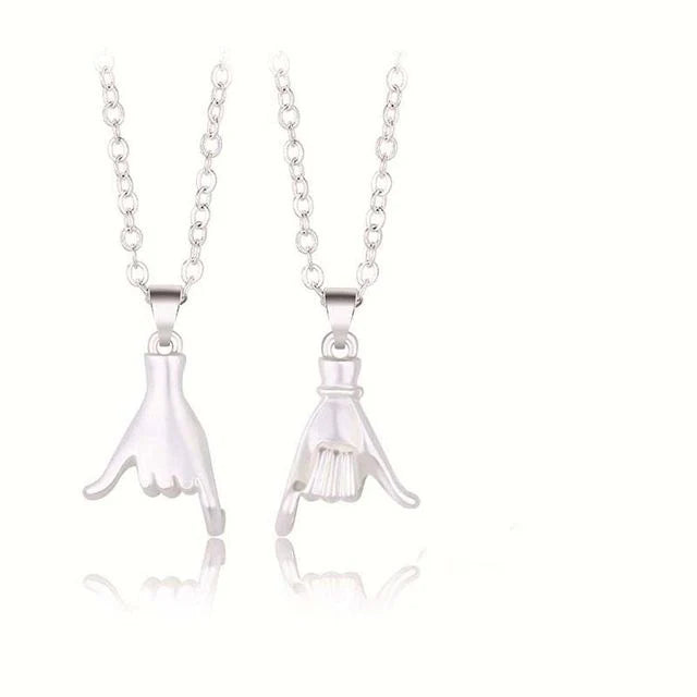 Promise Necklace for Him and Her – Matching Couple Jewellery White